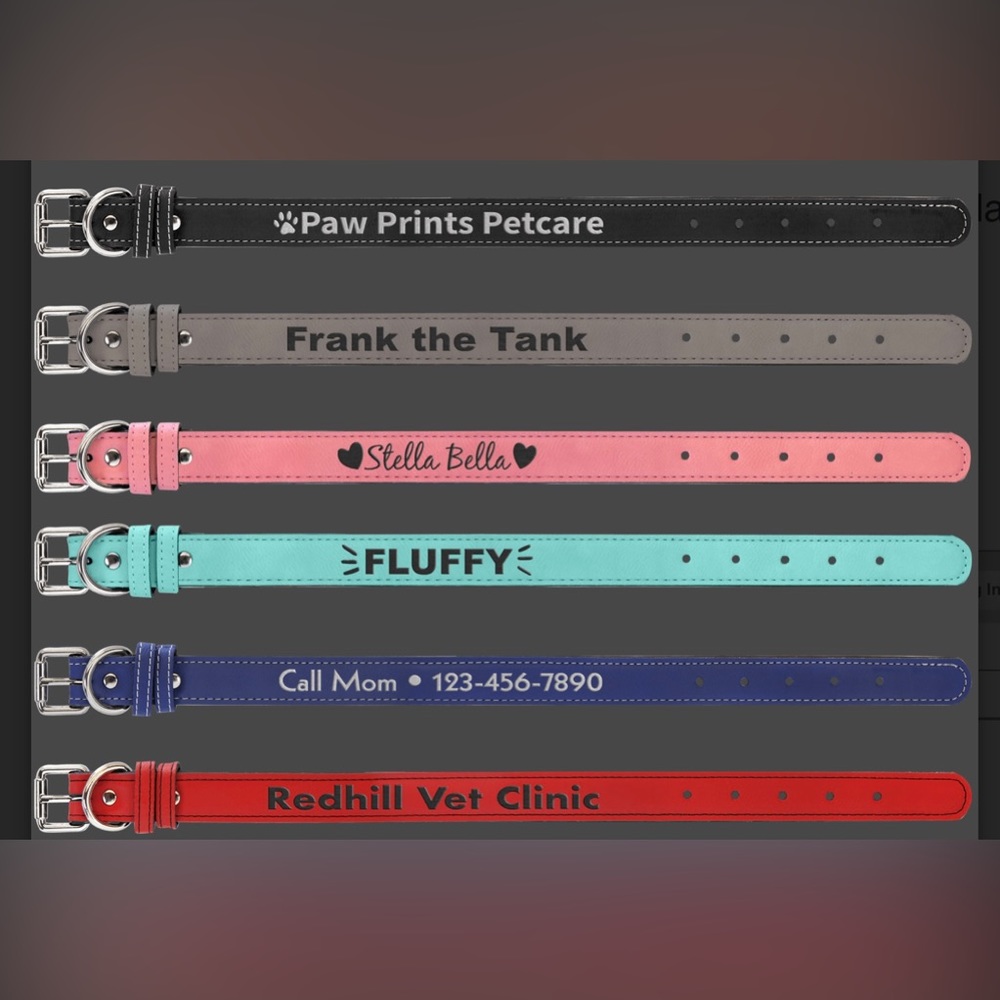 Engravable Pet Collars